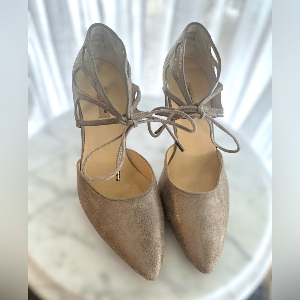 Paul Green Justine Ghillie d’Orsay Pumps Smoke Metallic Size 6 UK US 8.5 - Picture 3 of 16